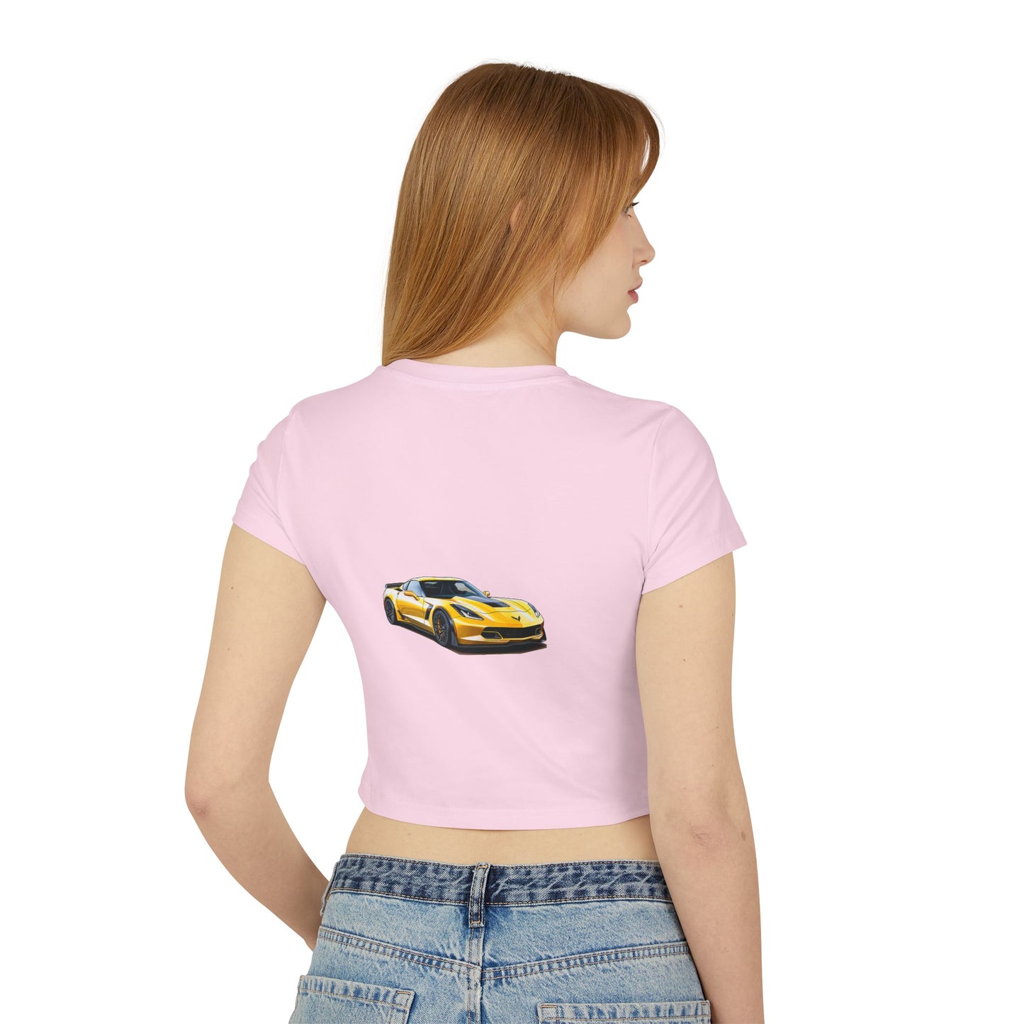 Princess Grace  Hot Wheels Women's Baby Tee Sporty Car Graphic Tee for Auto Enthusiasts