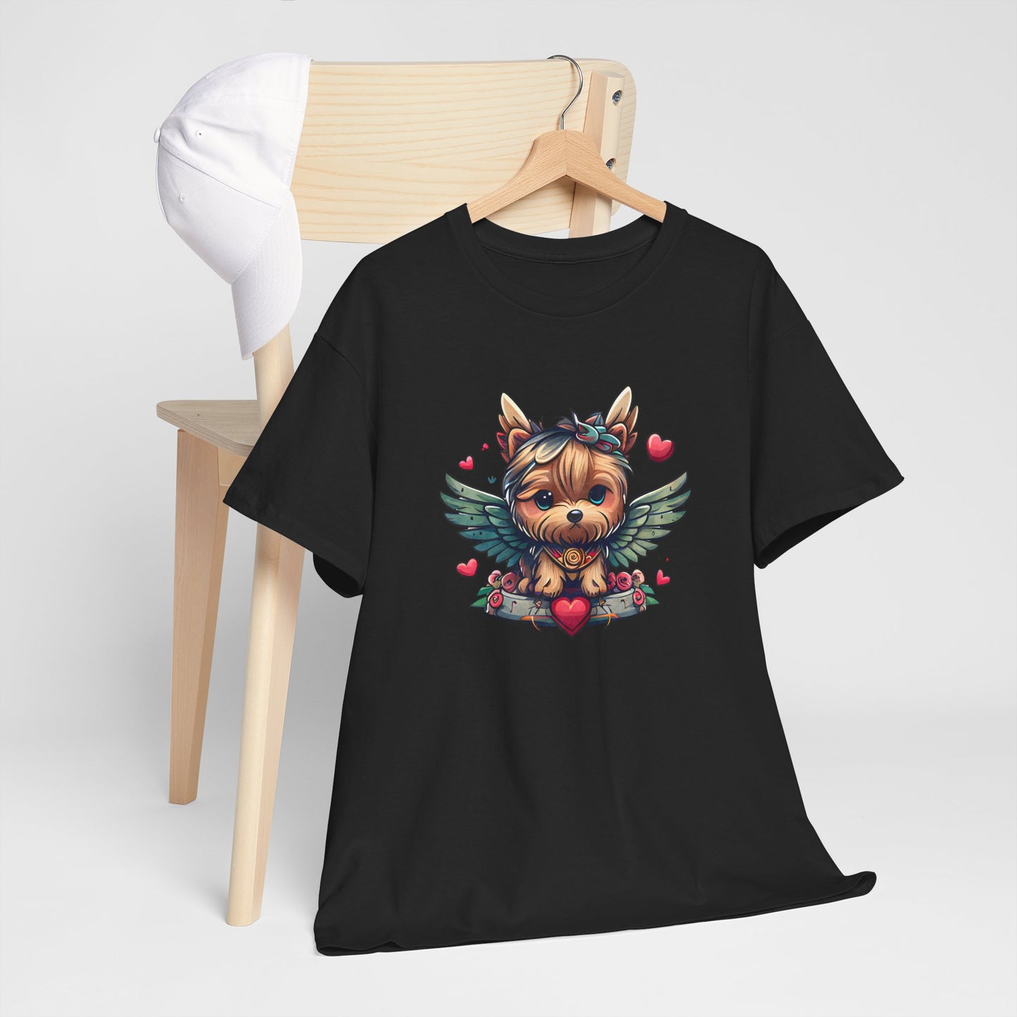 Princess Grace  Loveable Yorkie Graphic Tee  Cute Dog Design T-Shirt for Pet Lovers