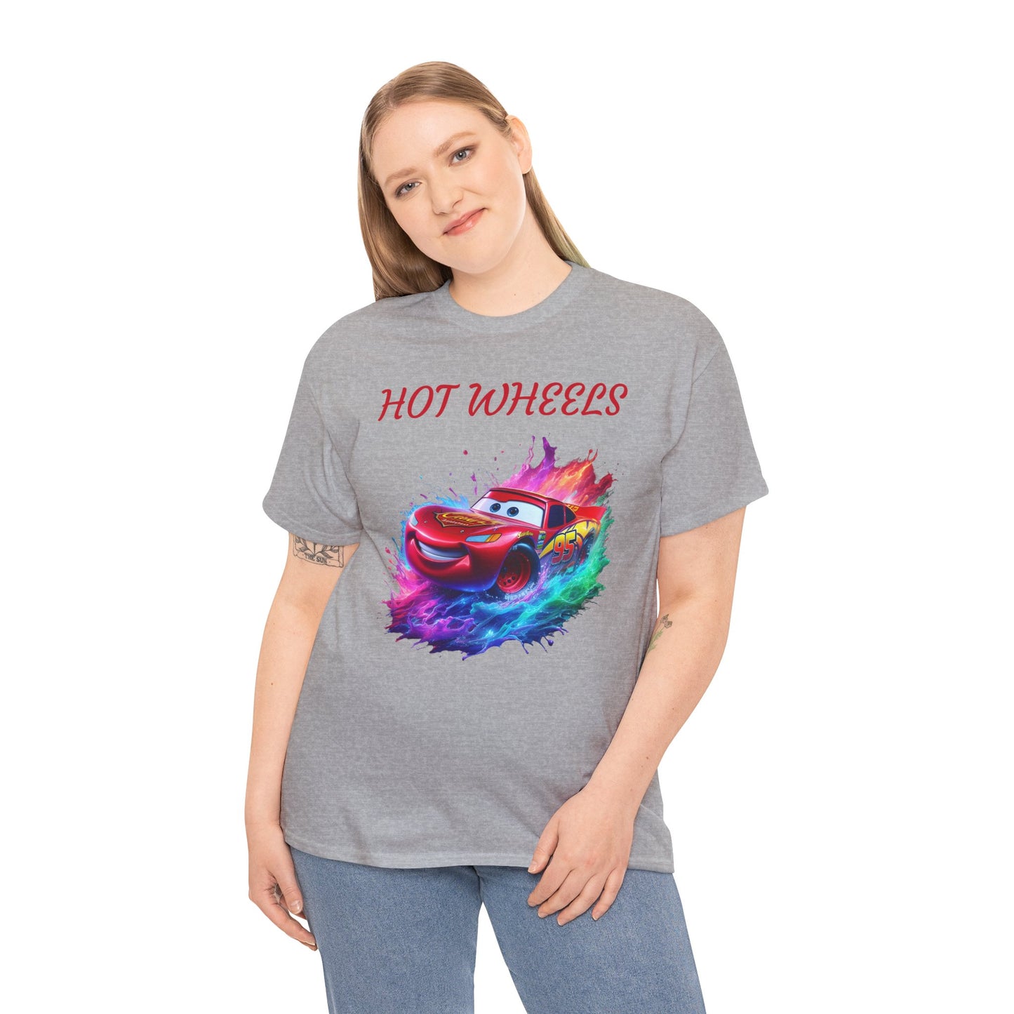 Princess Grace  Hot Wheels Unisex Heavy Cotton Tee Vibrant Racing Graphic T-Shirt