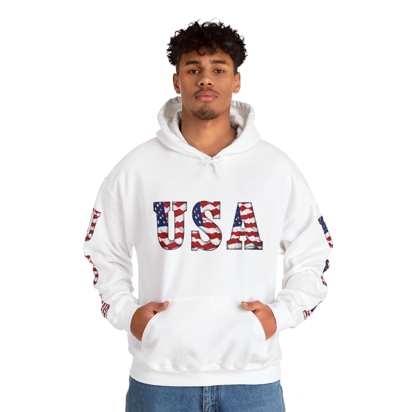Princess Grace  Patriotic USA Unisex Hooded Sweatshirt Heavy Blend for Comfort