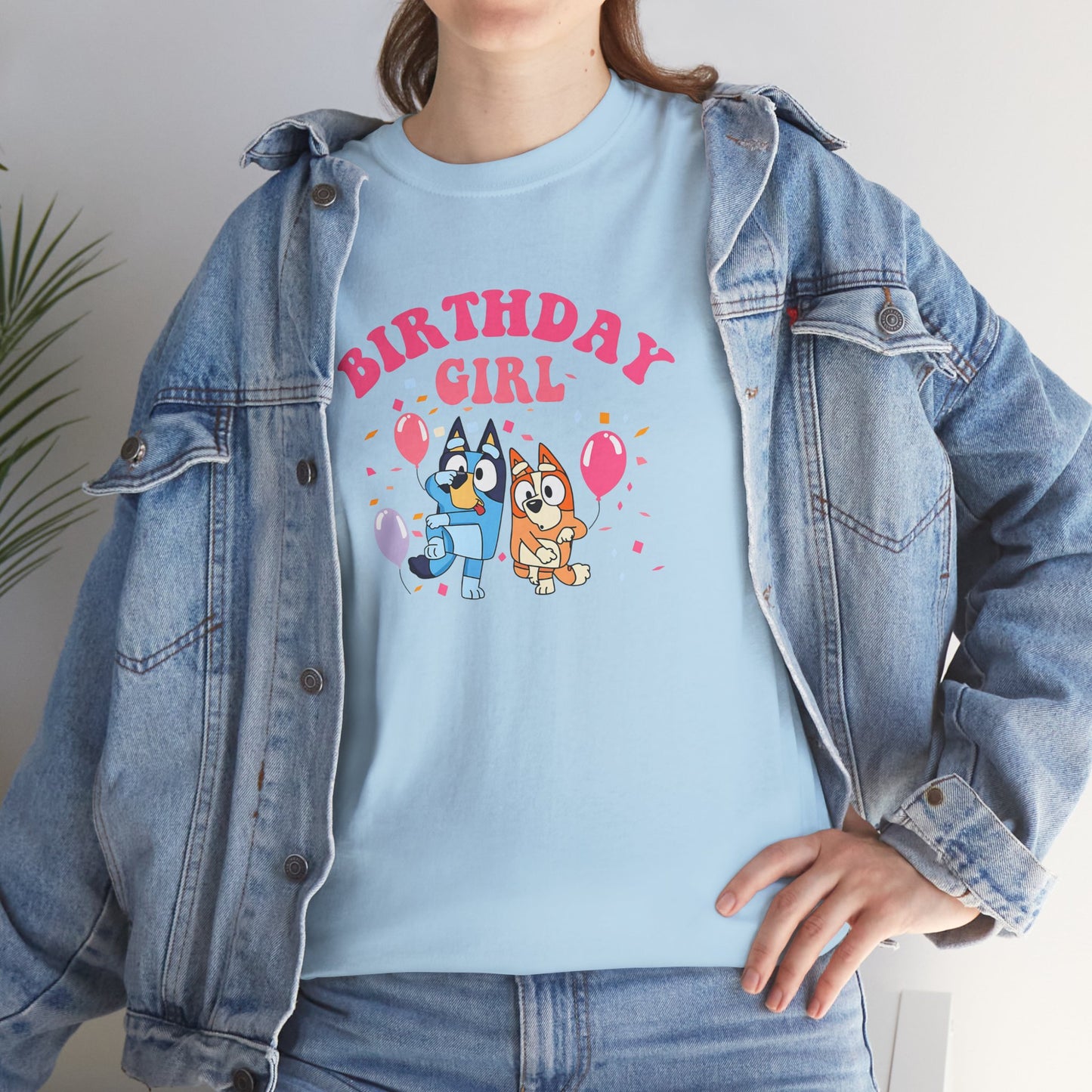 Princess Grace  Bluey  Birthday Girl Unisex Heavy Cotton Tee  Fun Party Attire for Celebrations