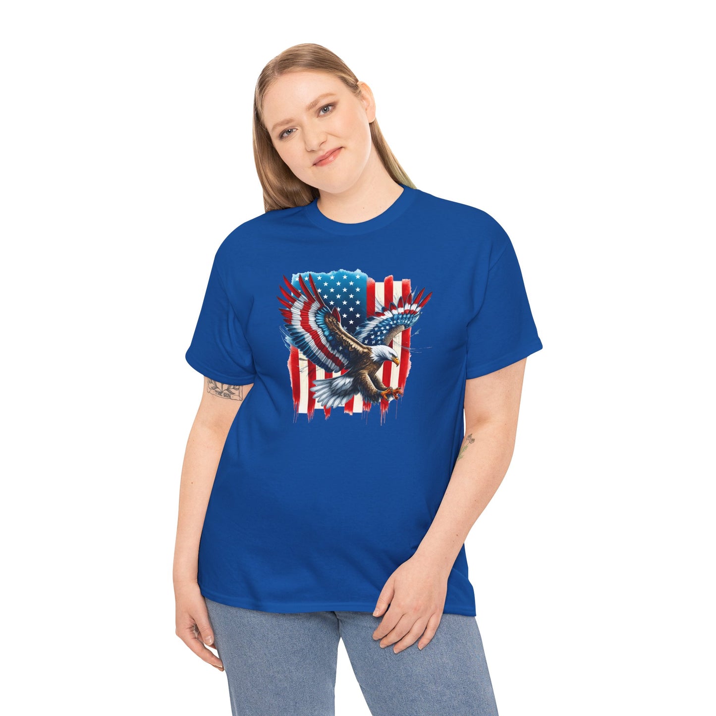 Princess Grace  Patriotic Eagle Unisex Heavy Cotton Tee