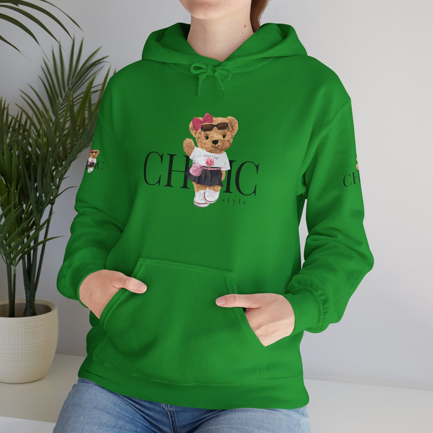 Princess Grace  Chic Style Bear Unisex Hooded Sweatshirt  Cute and Cozy Fashion