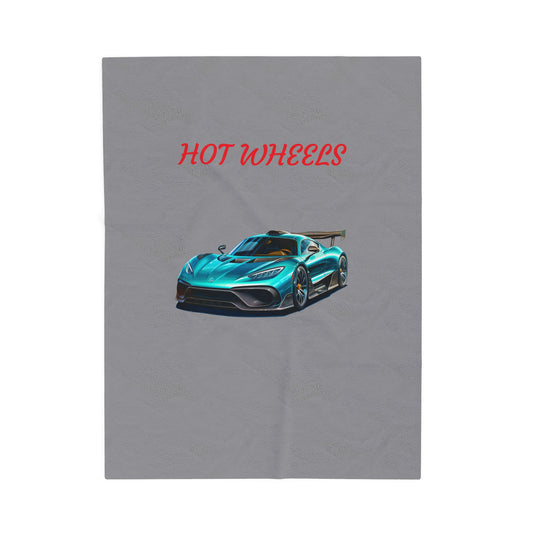 Princess Grace Hot Wheels Velveteen Plush Blanket  Perfect for Car Enthusiasts