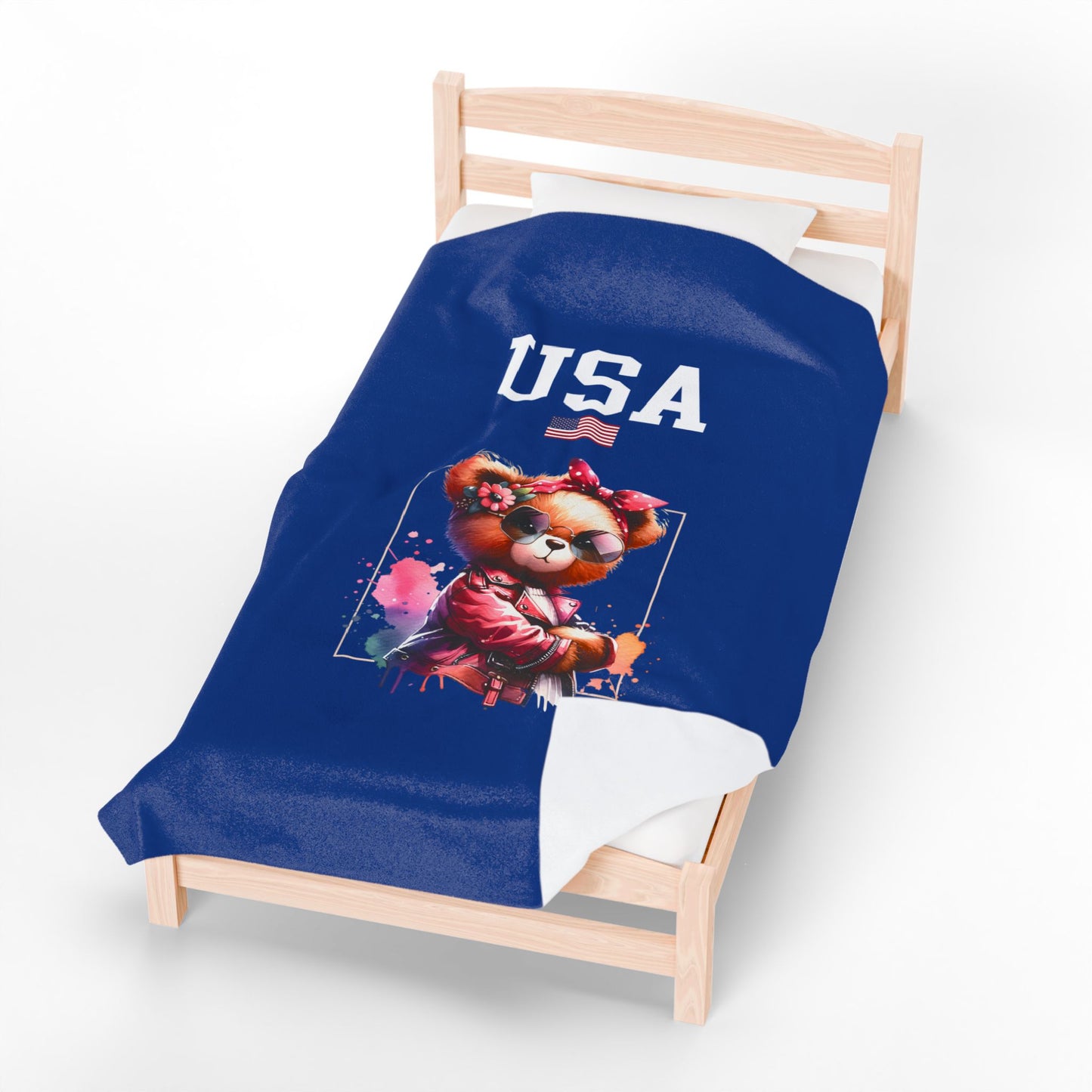 Princess Grace  TEAM USA  Velveteen Plush Blanket
