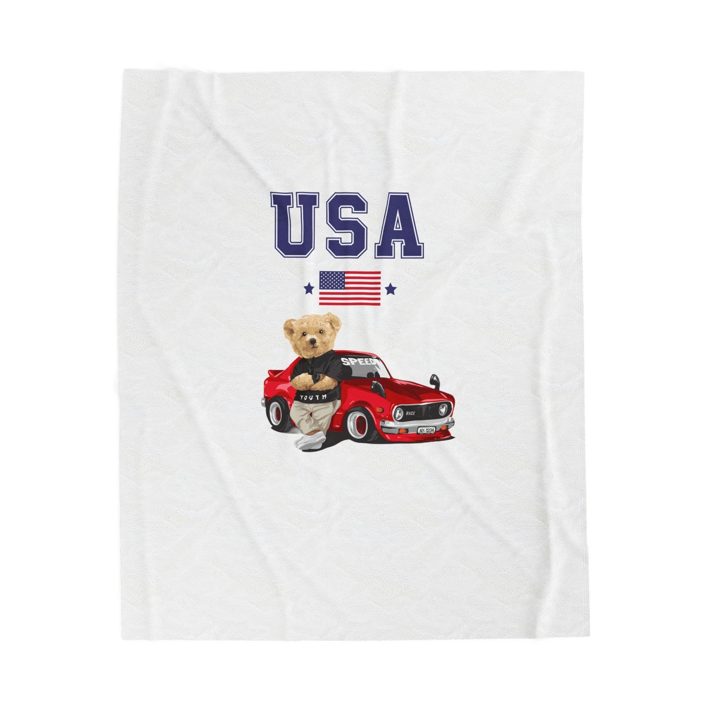 Princess Grace  TEAM USA  Velveteen Plush Blanket