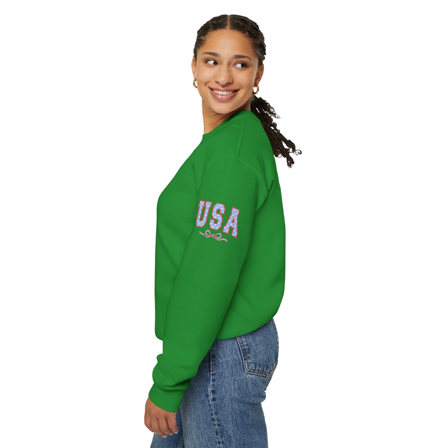 Princess Grace  USA Patriotic Crewneck Sweatshirt for All Seasons