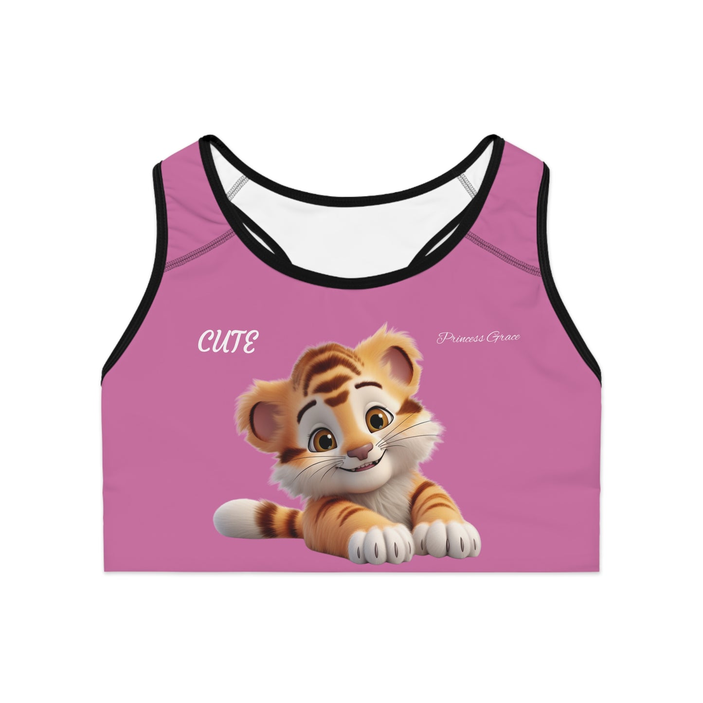 Princess Grace  Cute Tiger Sports Bra