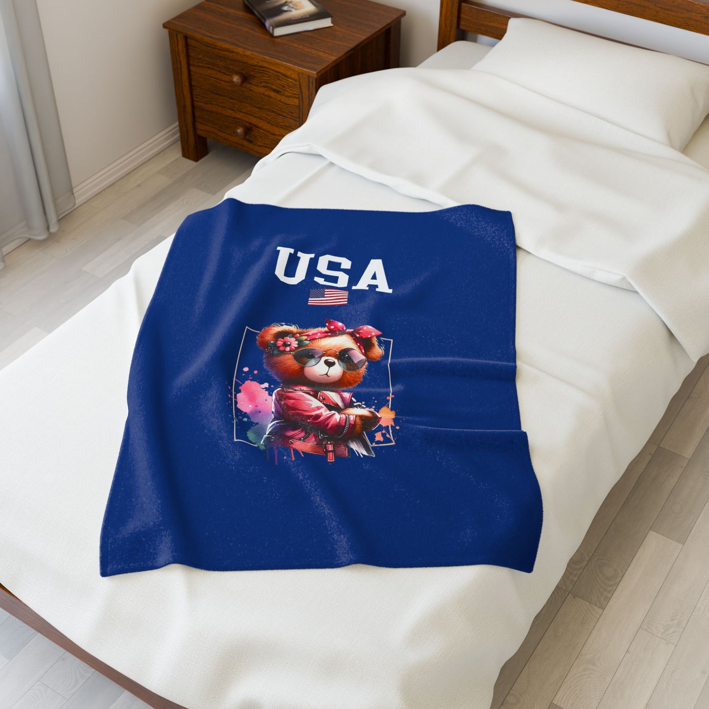 Princess Grace  TEAM USA  Velveteen Plush Blanket