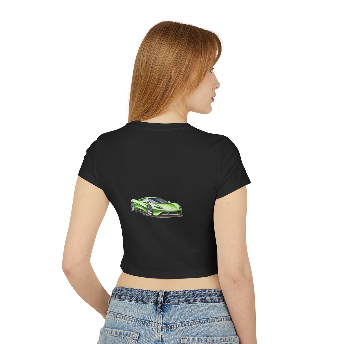 Princess Grace  Hot Wheels Women's Baby Tee Fun & Stylish Car Graphic Shirt for Racing Enthusiasts