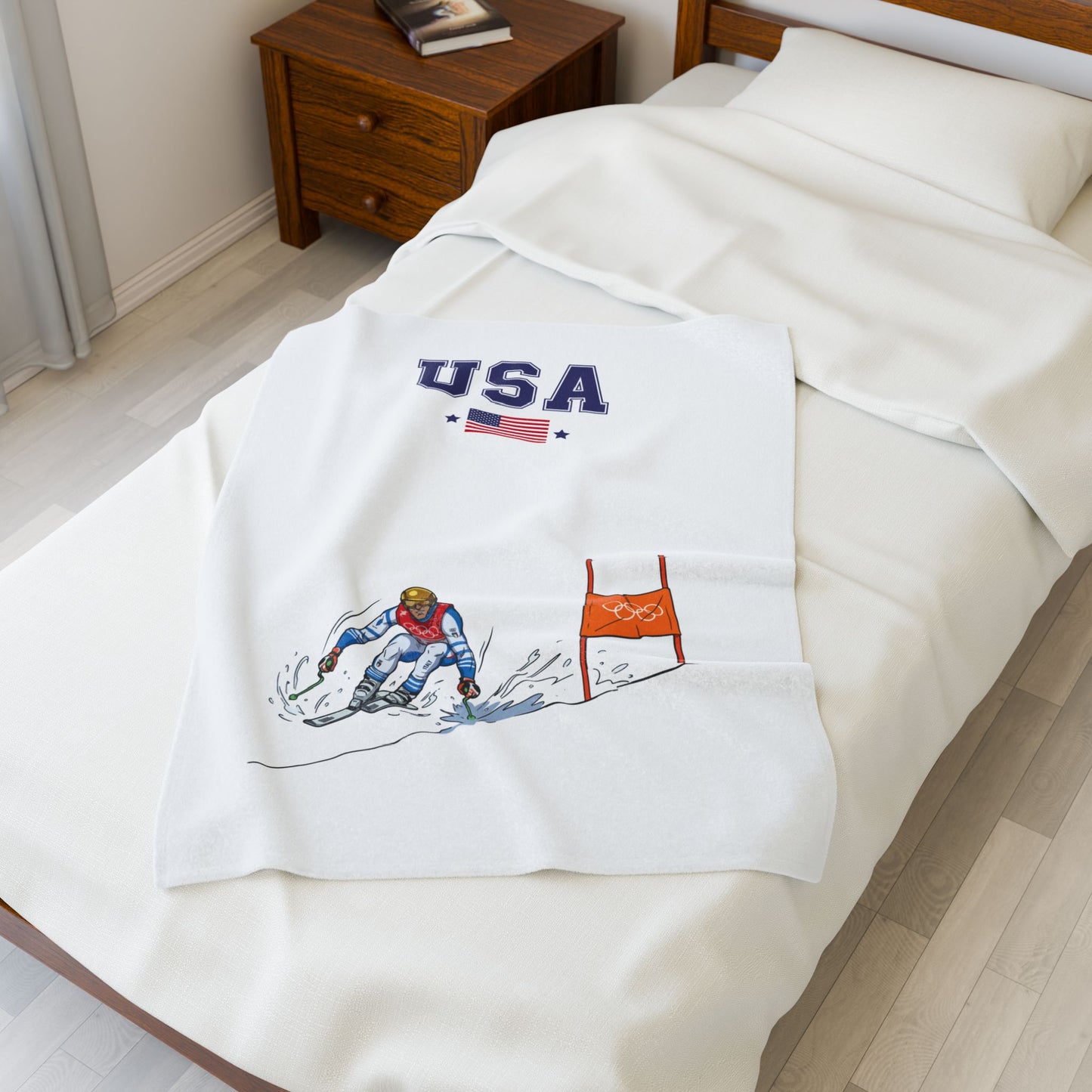 Princess Grace  TEAM USA  Velveteen Plush Blanket