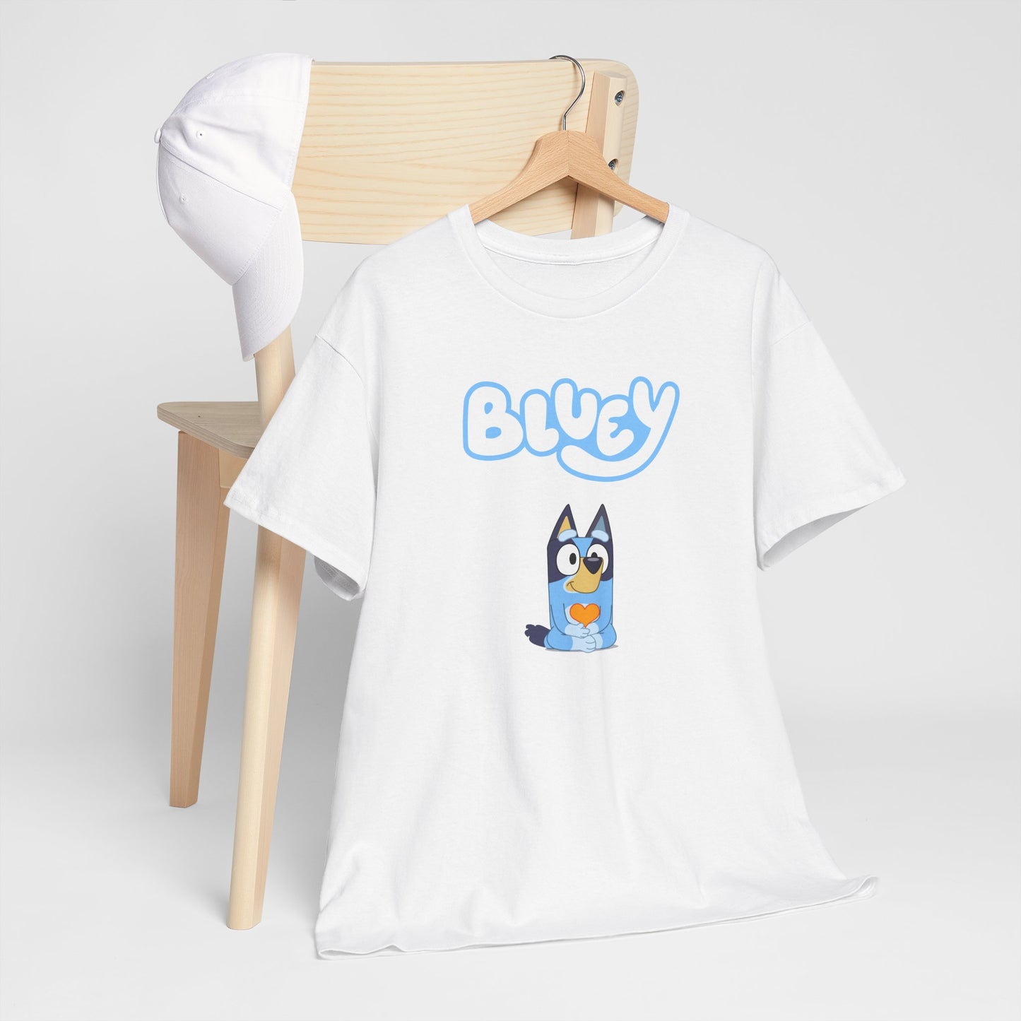 Princess Grace  Bluey Unisex Heavy Cotton Tee  Comfortable Cartoon T-Shirt for Kids and Adults