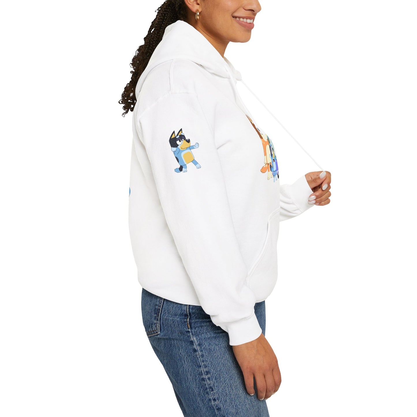 Princess Grace  Bluey Fun Family Cartoon Hoodie - Unisex Heavy Blend with Playful Characters