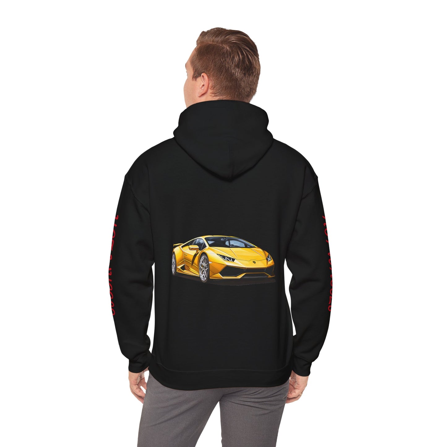 Princess Grace  Hot Wheels Unisex Hoodie Yellow Sports Car Graphic Sweatshirt