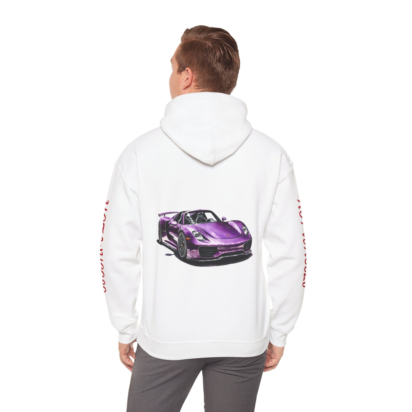 Princess Grace  Unisex Heavy Blend Hooded Sweatshirt  Hot Wheels Purple Sports Car