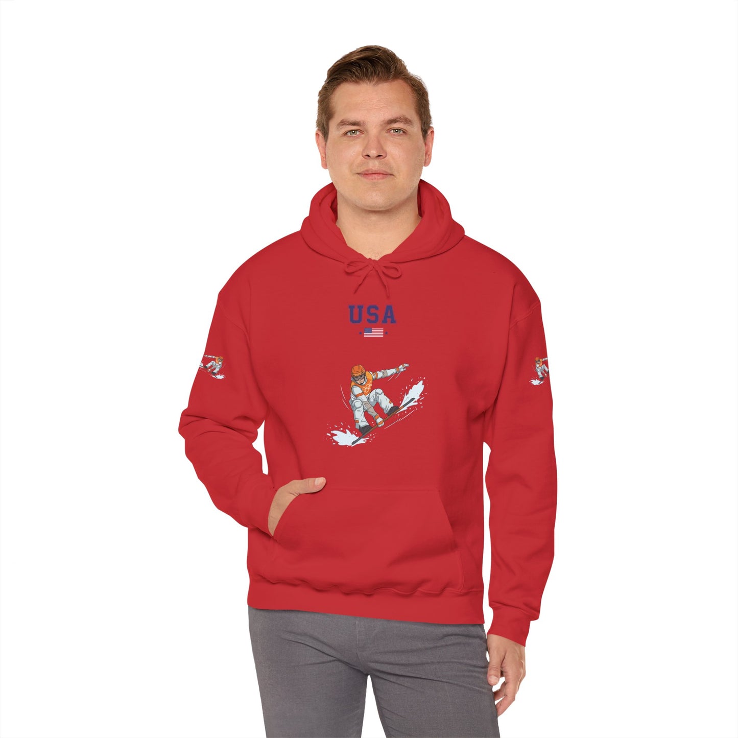 Princess Grace  TEAM USA  Snowboard  Unisex Heavy Blend Hooded Sweatshirt
