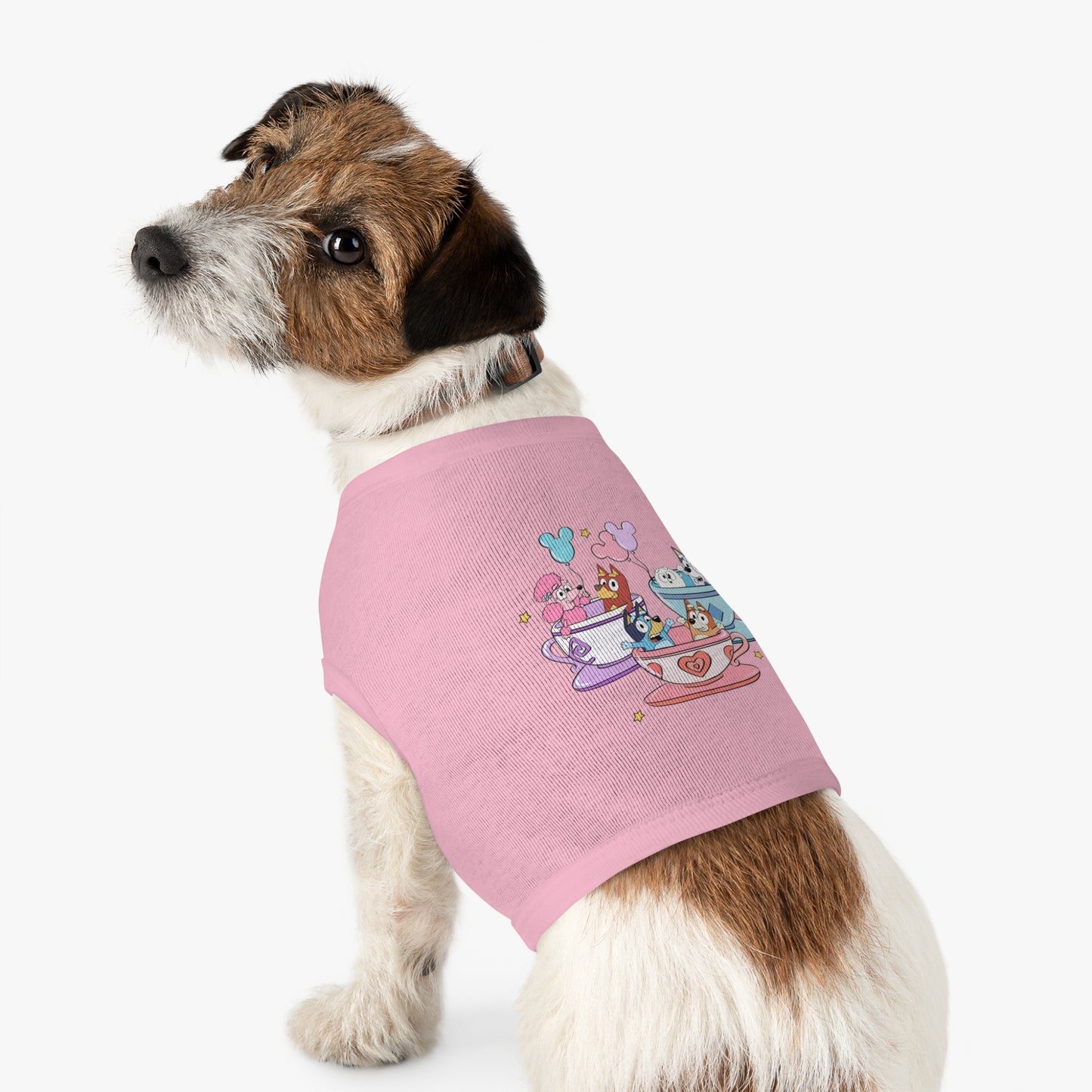 Princess Grace  BLUEY Whimsical Pet Tank Top Tea Party Theme for Dog Lovers