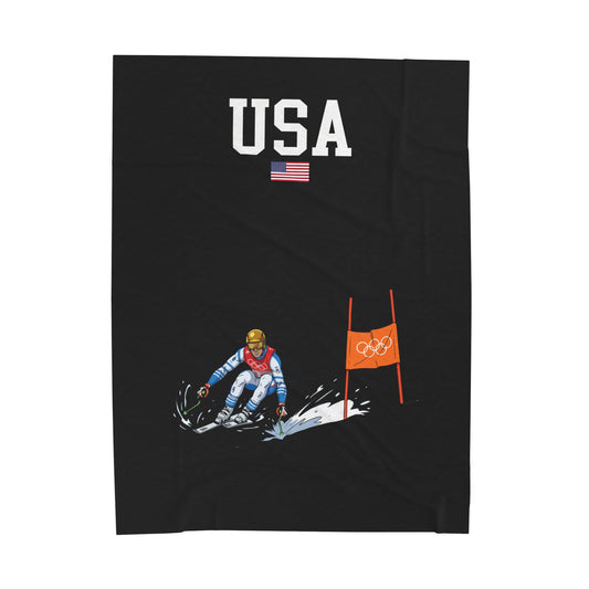 Princess Grace  TEAM USA  Velveteen Plush Blanket