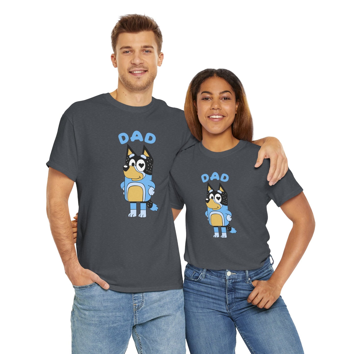 Princess Grace  Bluey Dad Cartoon Graphic Unisex Heavy Cotton Tee