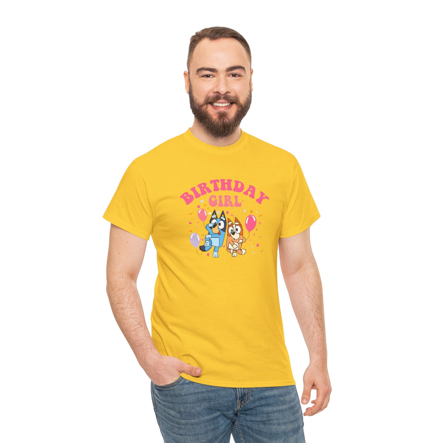 Princess Grace  Bluey  Birthday Girl Unisex Heavy Cotton Tee  Fun Party Attire for Celebrations
