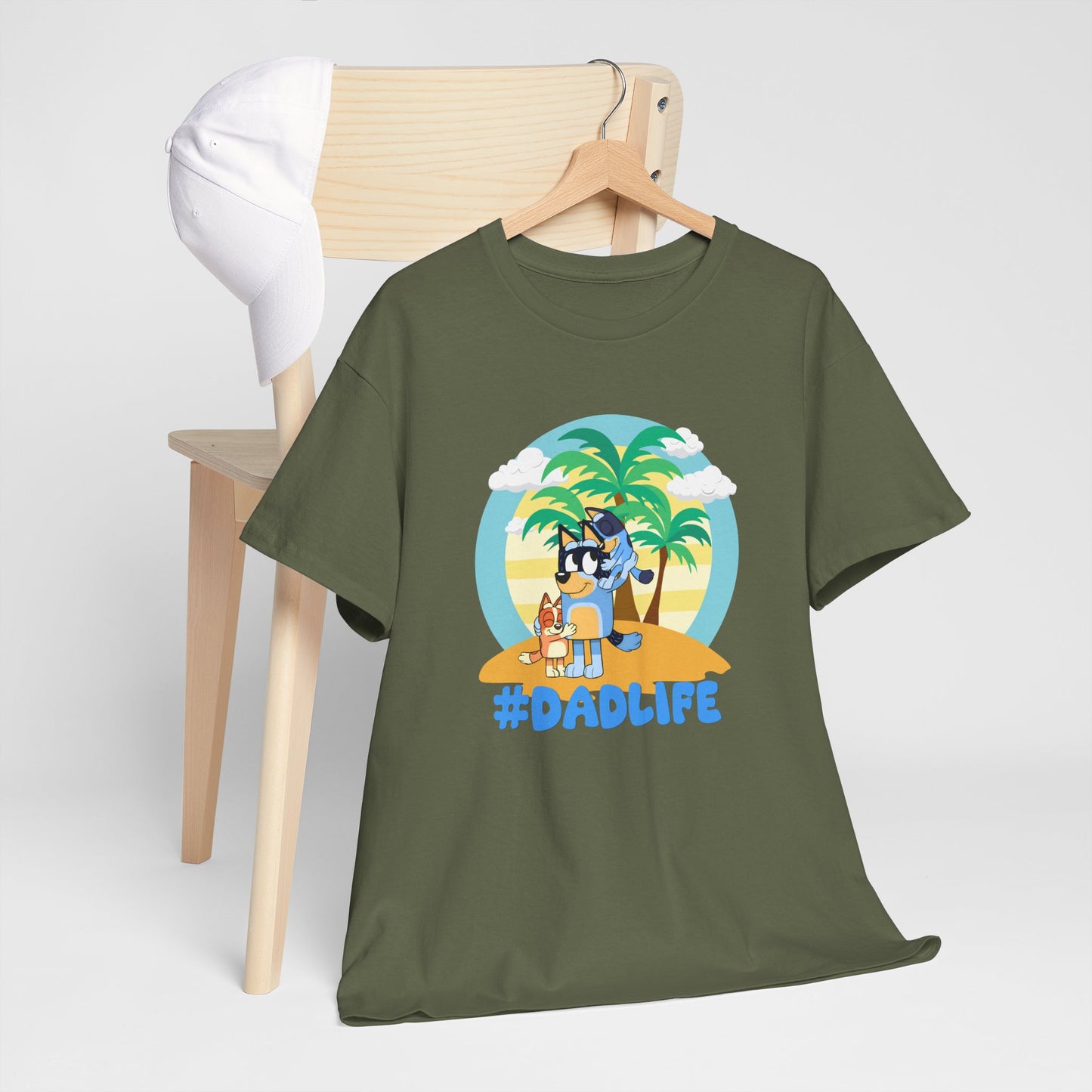 Princess Grace  Bluey  #DadLife Unisex Heavy Cotton Tee  Perfect for Dads Beach Vibes and Everyday Wear