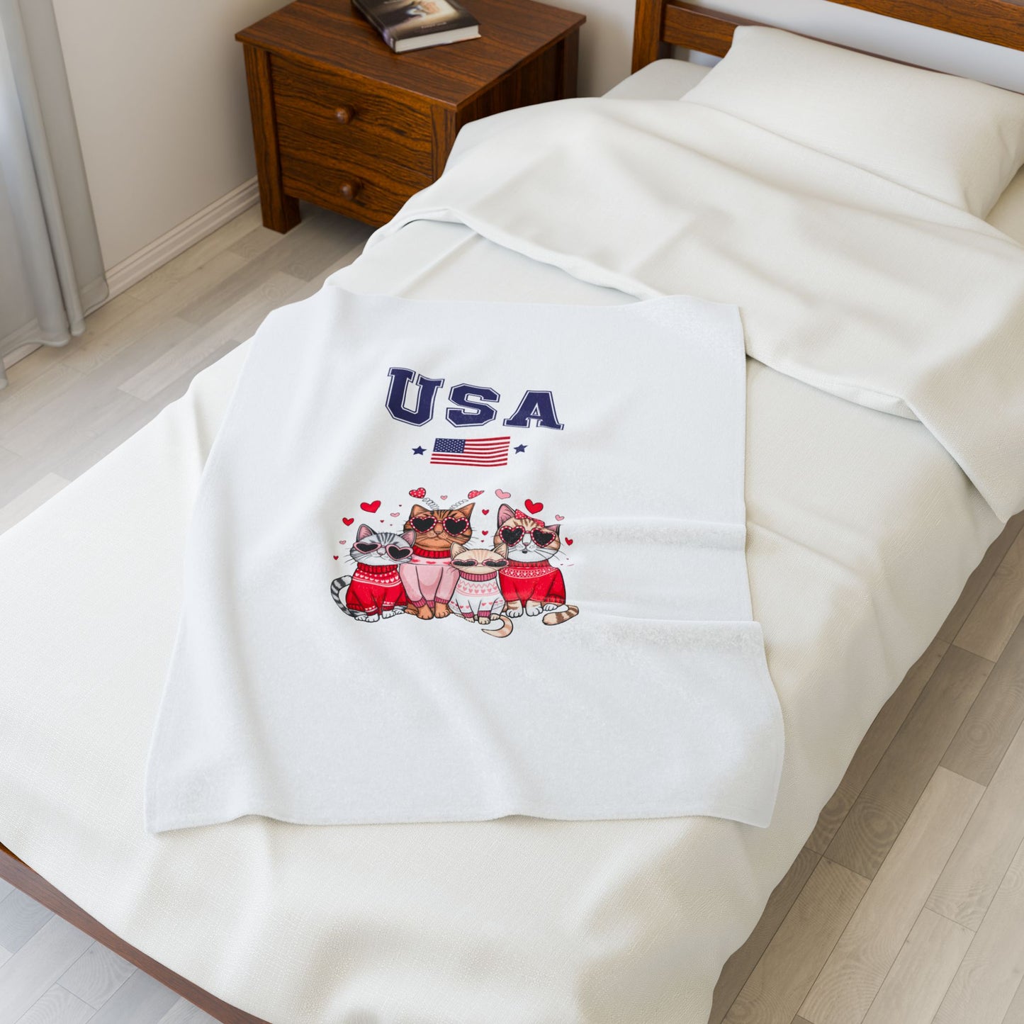 Princess Grace  TEAM USA  Velveteen Plush Blanket