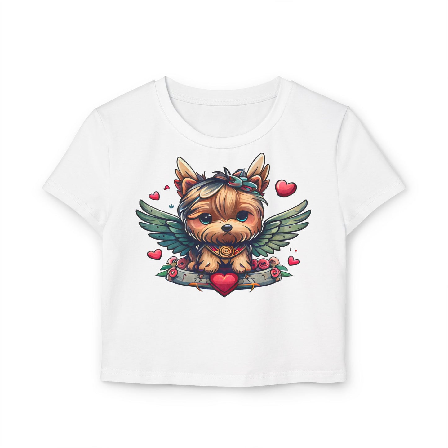 Princess Grace  Cute Yorkie Graphic Baby Tee for Dog Lovers