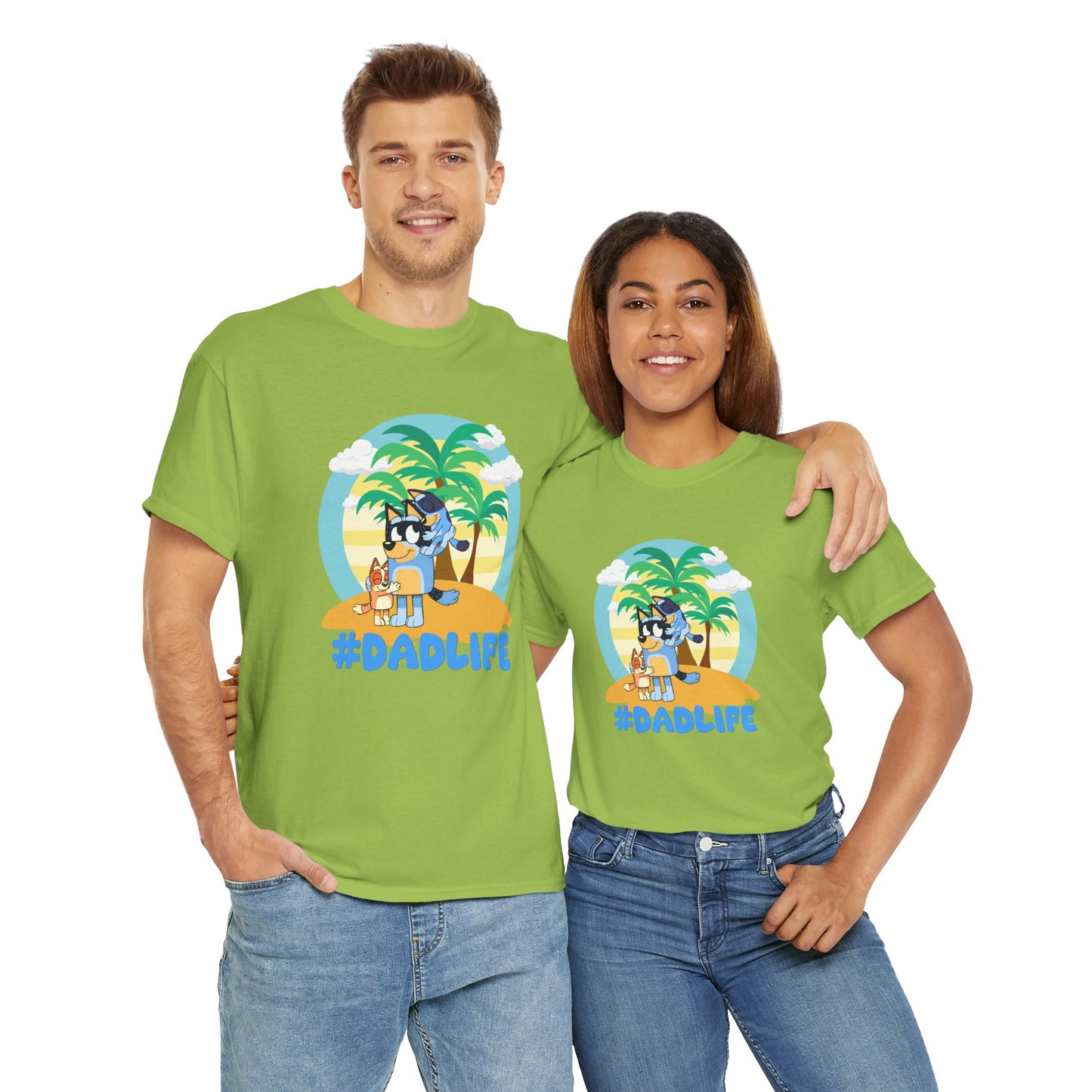 Princess Grace  Bluey  #DadLife Unisex Heavy Cotton Tee  Perfect for Dads Beach Vibes and Everyday Wear