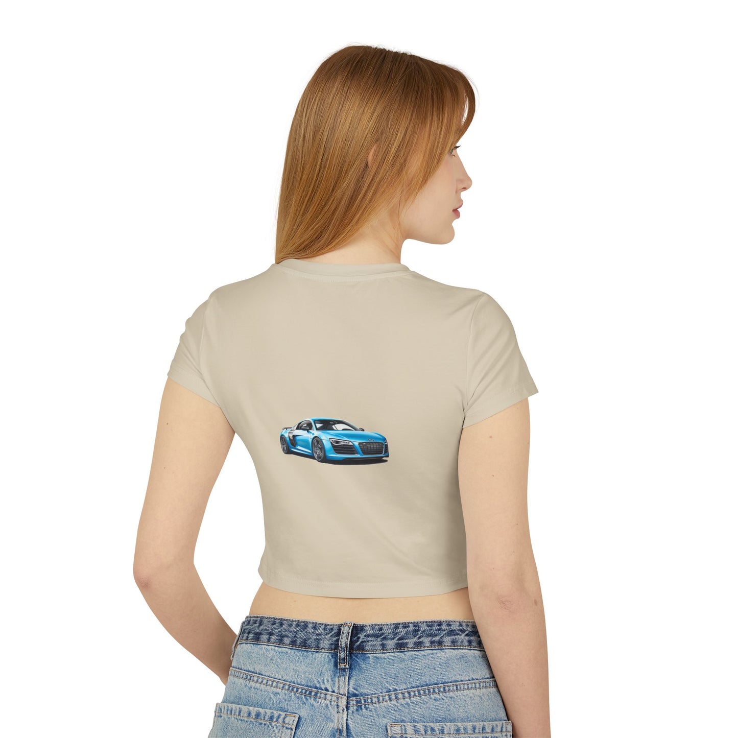 Princess Grace  Women's Baby Tee Hot Wheels Graphic Car Shirt for Car Enthusiasts