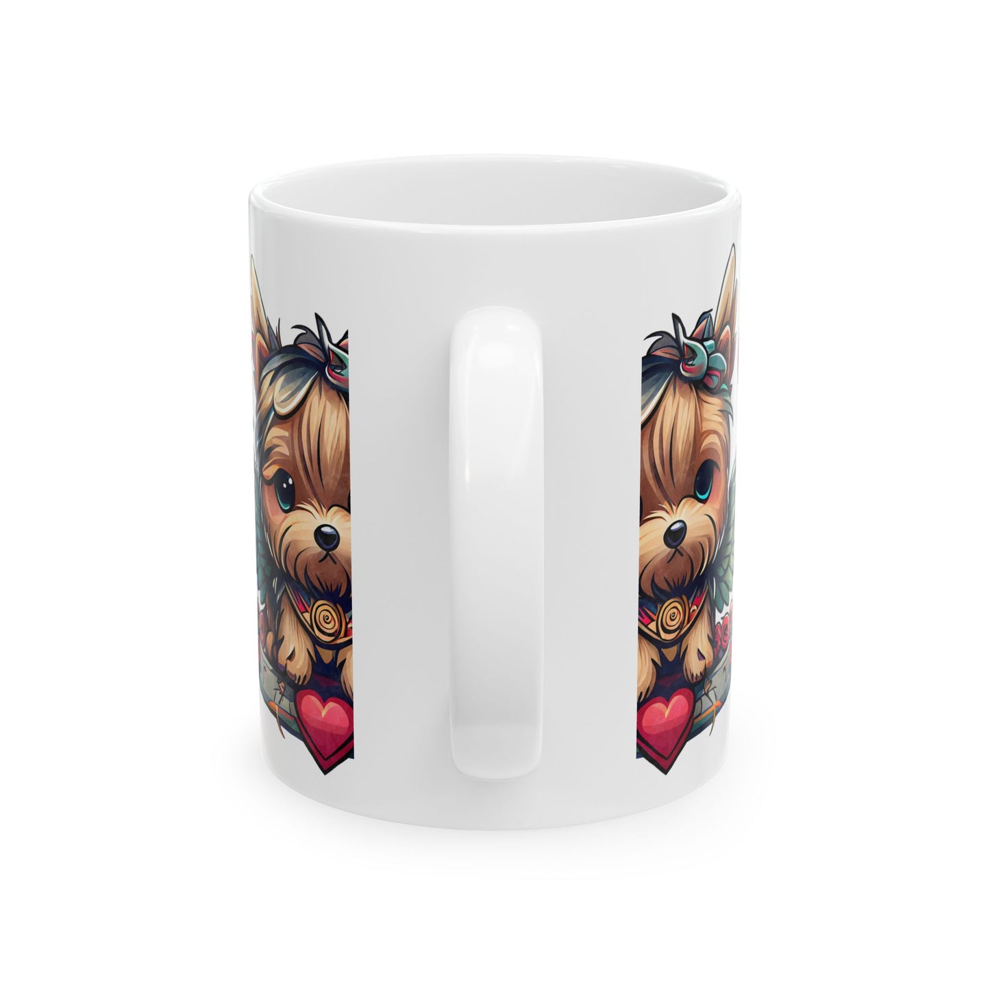 Princess Grace  Cute Yorkie Angel Ceramic Mug  Perfect Gift for Dog Lovers