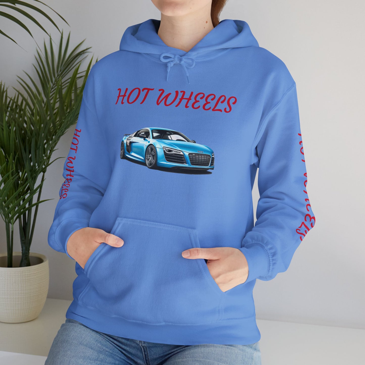 Princess Grace Hot Wheels Unisex Heavy Blen Hooded Sweatshirt Sporty Car Design Perfect for Car Enthusiasts