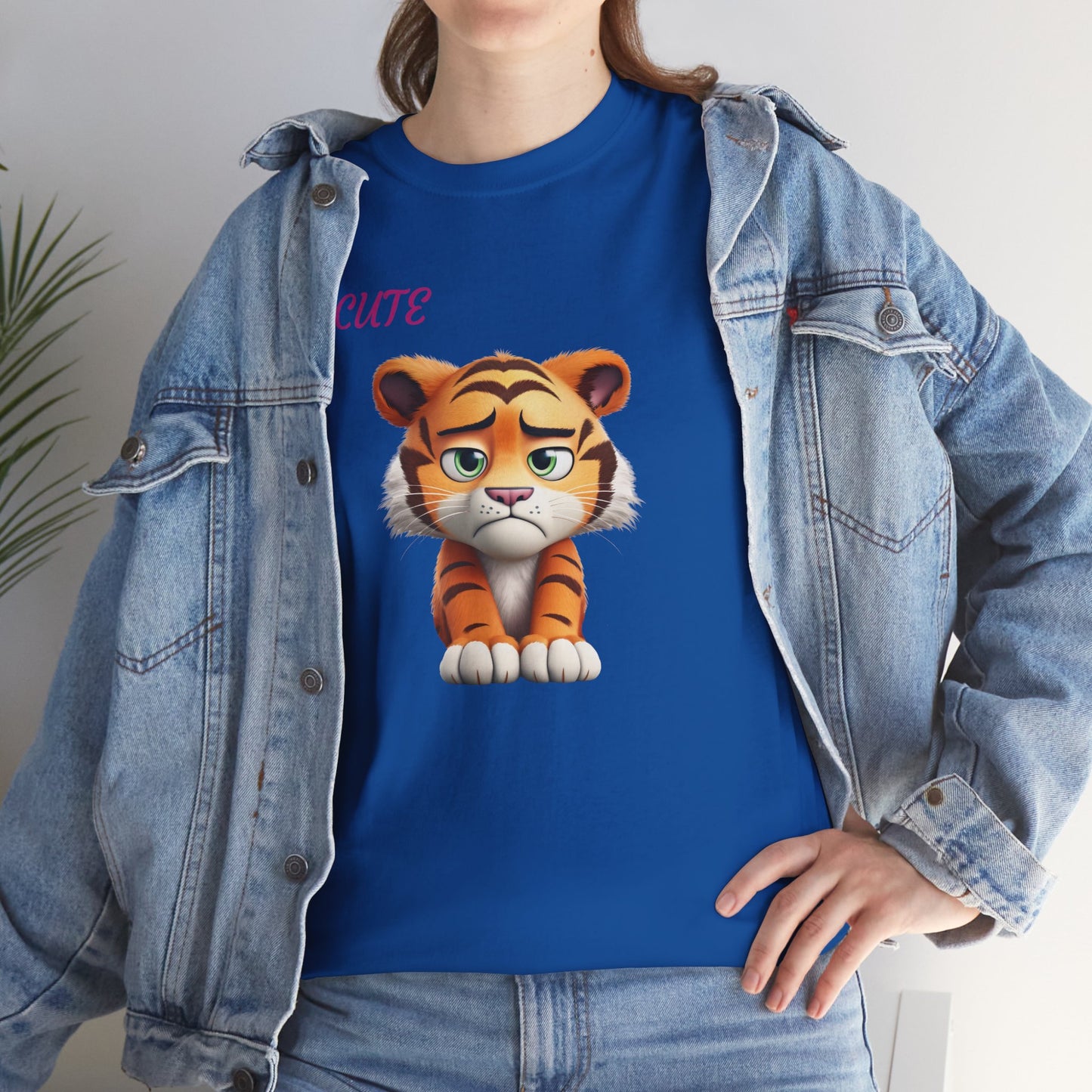 Princess Grace  Cute Cartoon Tiger Unisex Heavy Cotton Tee