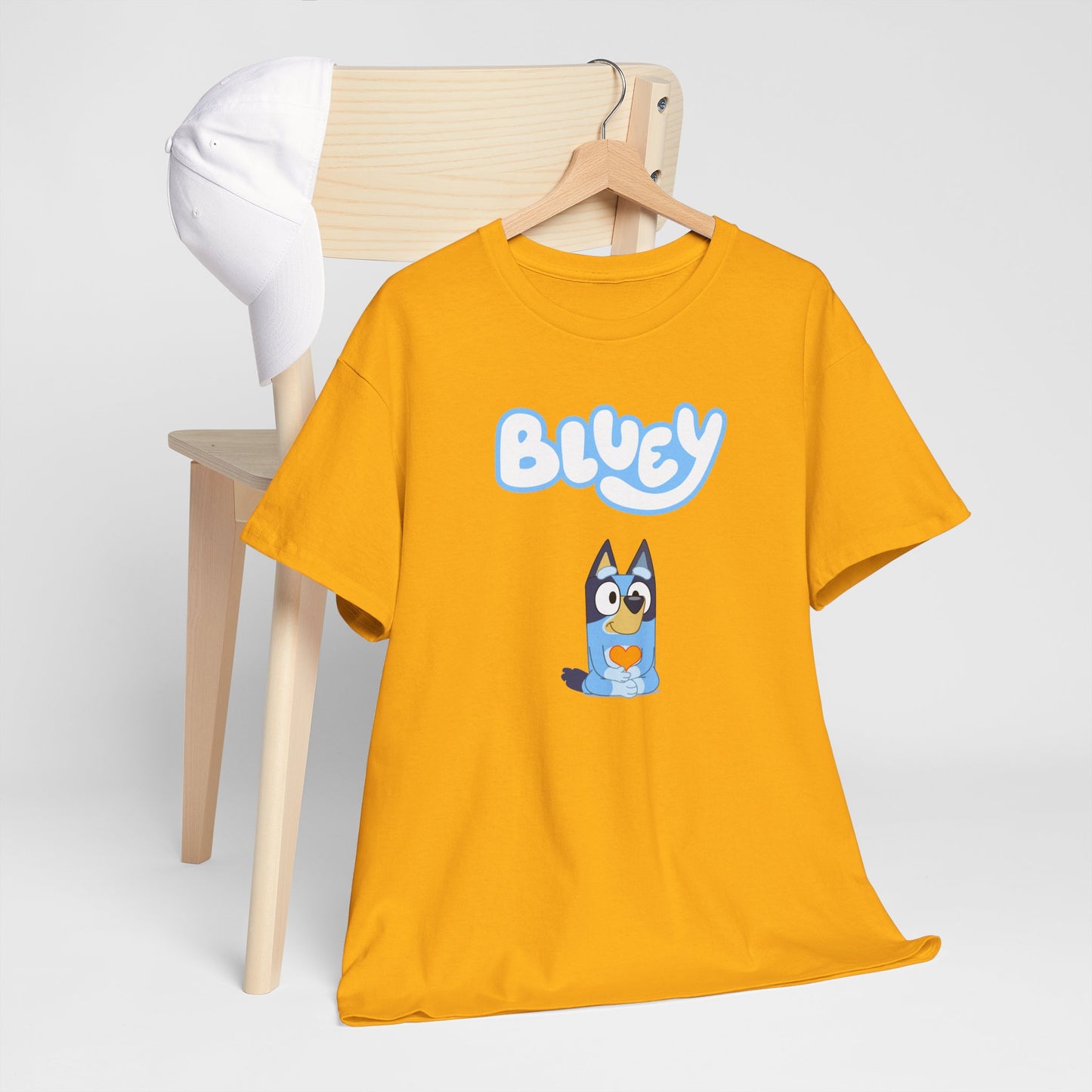 Princess Grace  Bluey Unisex Heavy Cotton Tee  Comfortable Cartoon T-Shirt for Kids and Adults