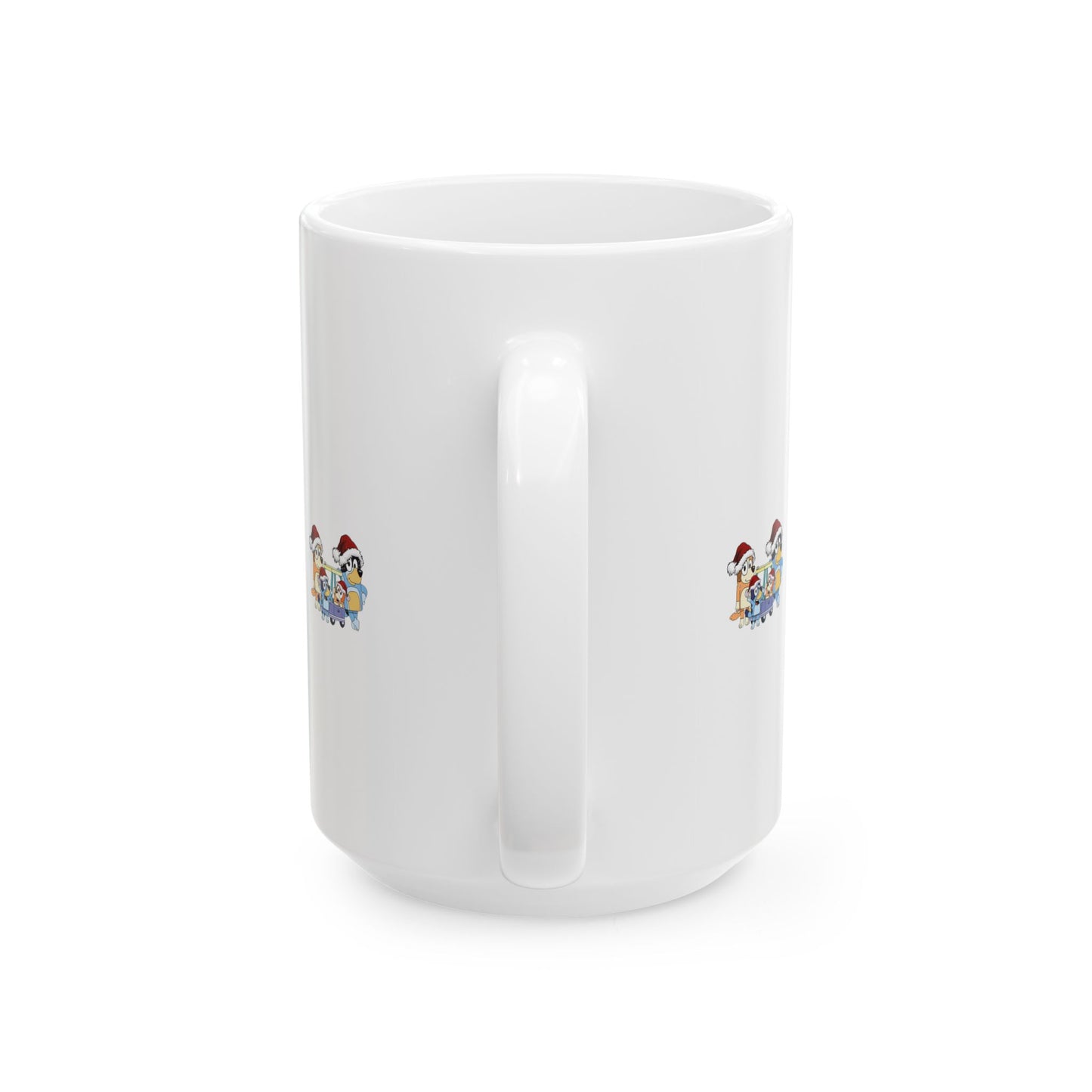 Princess Grace Festive Dog Family Ceramic Mug  11oz 15oz Christmas Coffee Cup