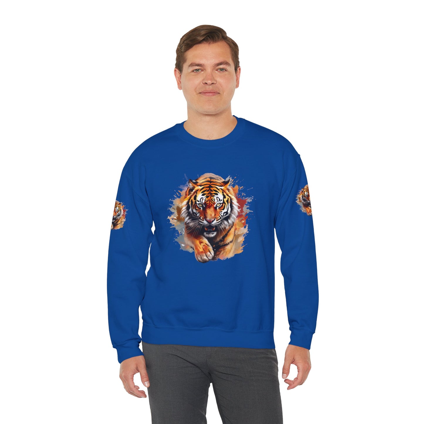 Princess Grace  Majestic Tiger Unisex Heavy Blend Crewneck Sweatshirt