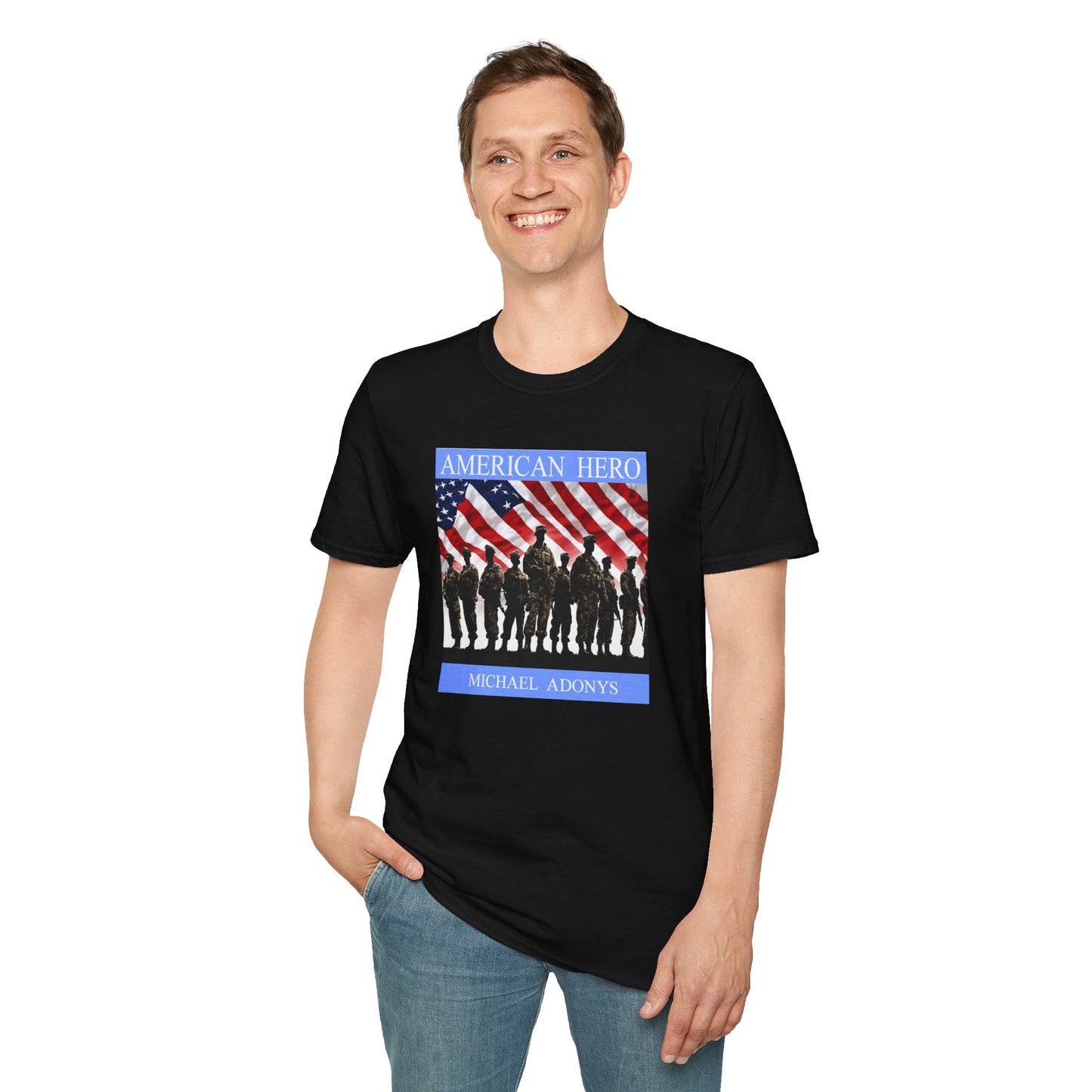 Michael Adonys American Hero Unisex Softstyle TShirt