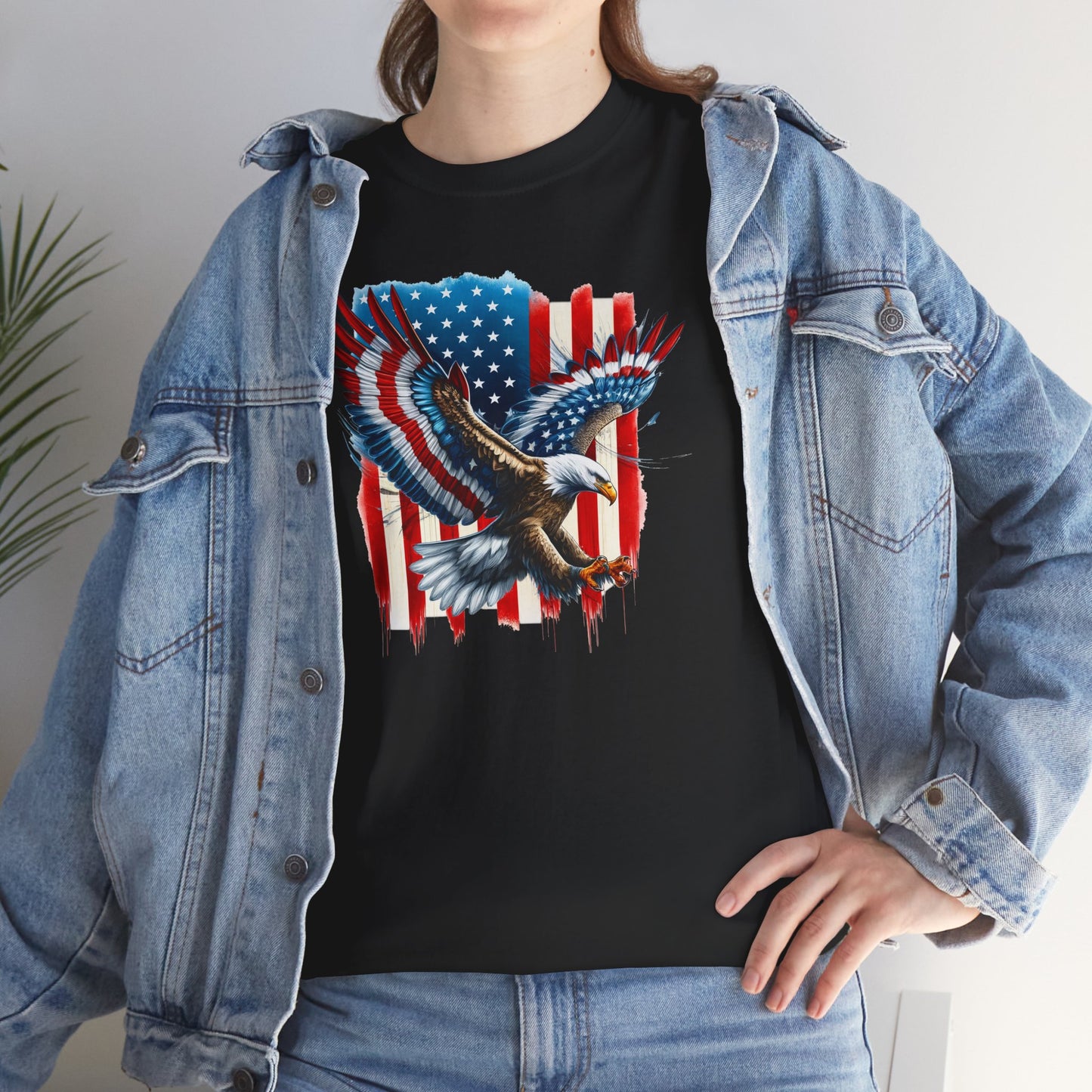 Princess Grace  Patriotic Eagle Unisex Heavy Cotton Tee