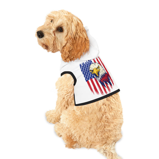 Princess Grace  Patriotic Eagle Pet Hoodie USA Flag Design for Cats and Dogs