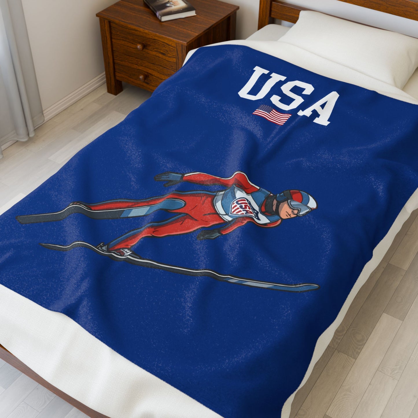 Princess Grace  TEAM USA  Velveteen Plush Blanket