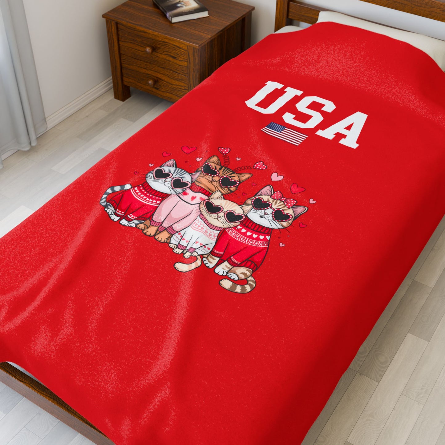Princess Grace  TEAM USA  Velveteen Plush Blanket