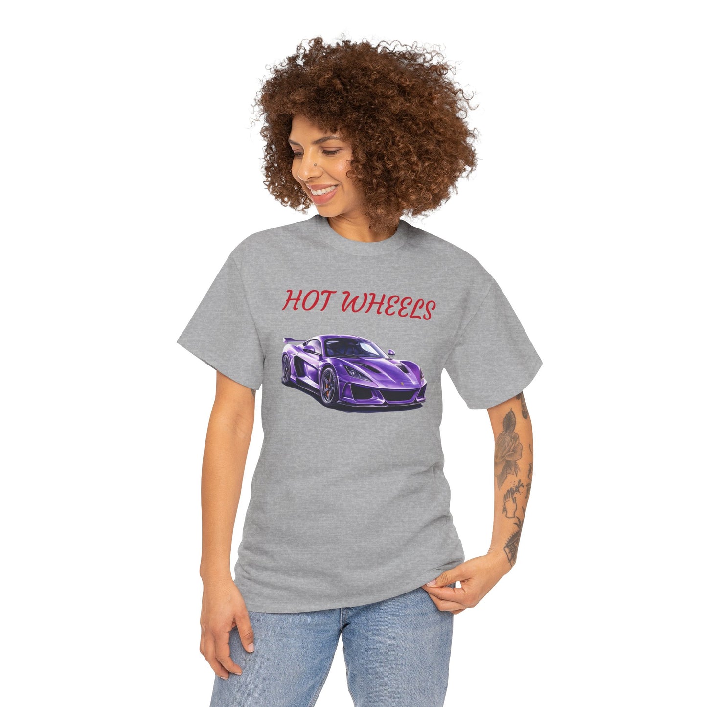 Princess Grace  Hot Wheels Graphic Unisex Heavy Cotton Tee Perfect for Car Enthusiasts