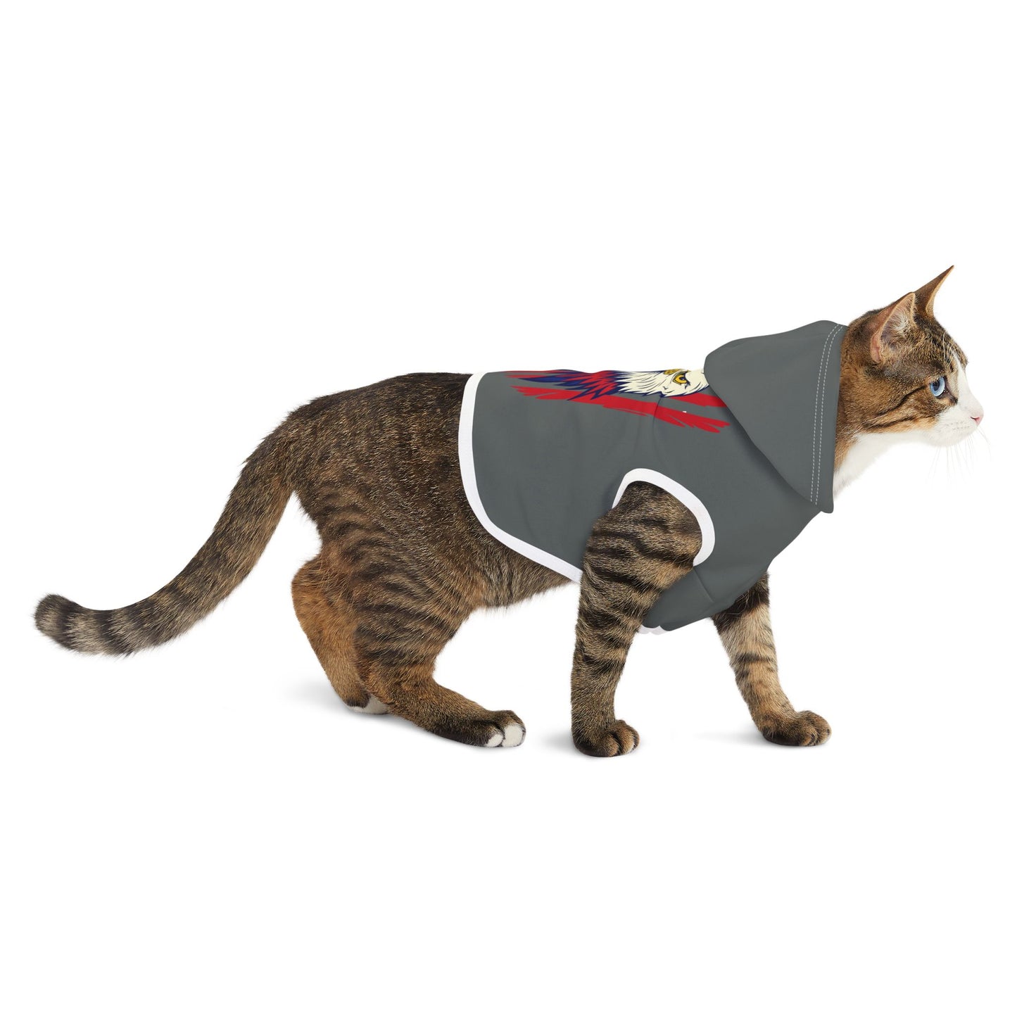 Princess Grace  Patriotic Eagle Pet Hoodie  Perfect for Holidays and Outdoor Adventures