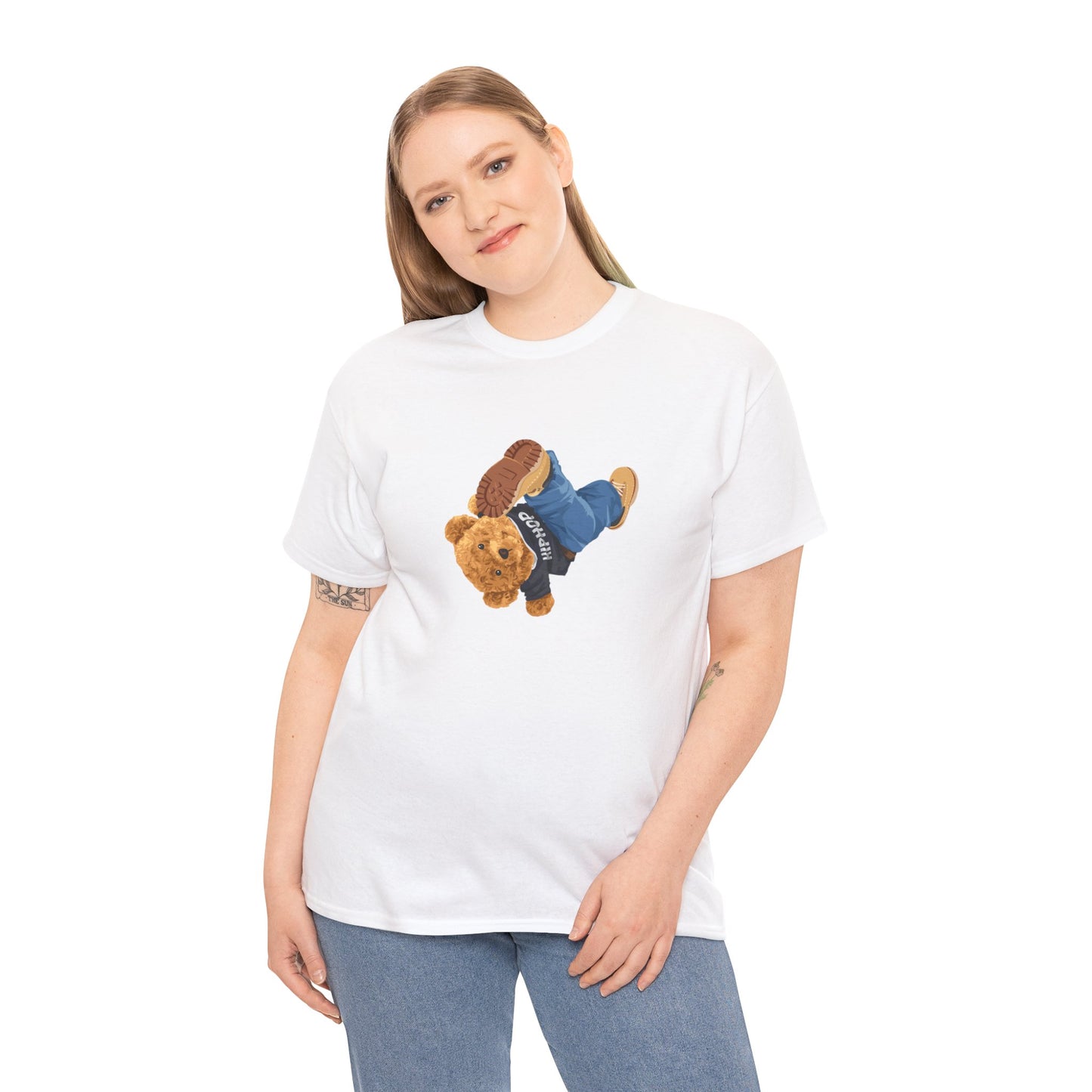 Princess Grace  Casual Vintage Hi[ Hop Bear Tee for Trendy Everyday Wear