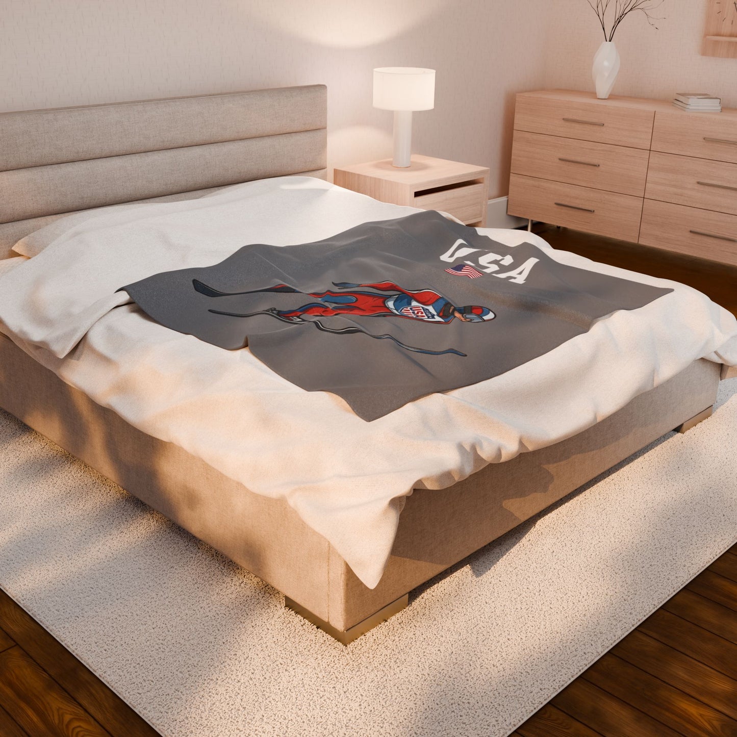 Princess Grace  TEAM USA  Velveteen Plush Blanket
