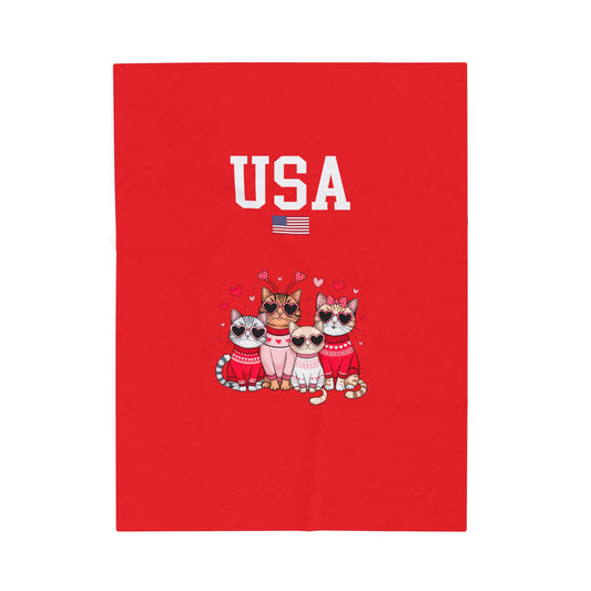 Princess Grace  TEAM USA  Velveteen Plush Blanket