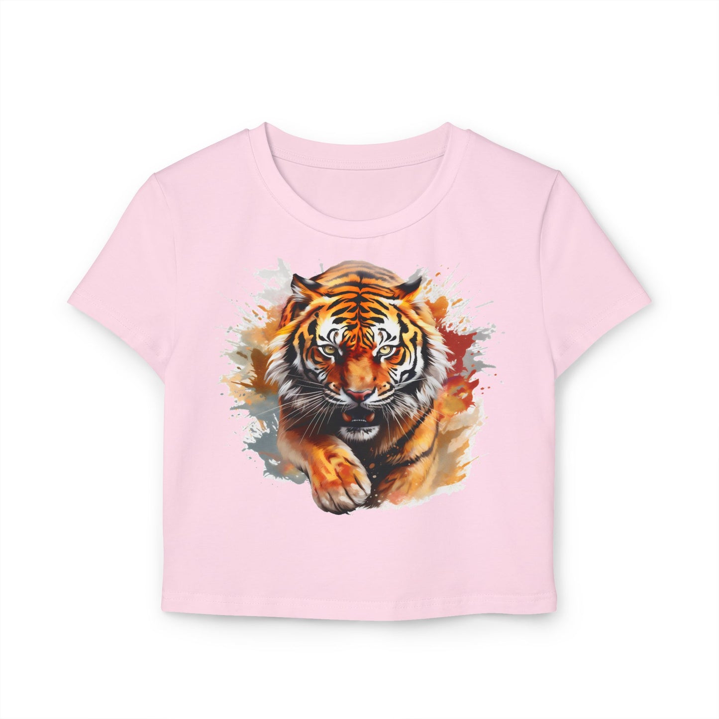 Princess Grace  Fierce Tiger Women's Baby Tee Cute Graphic Shirt for Animal Lovers