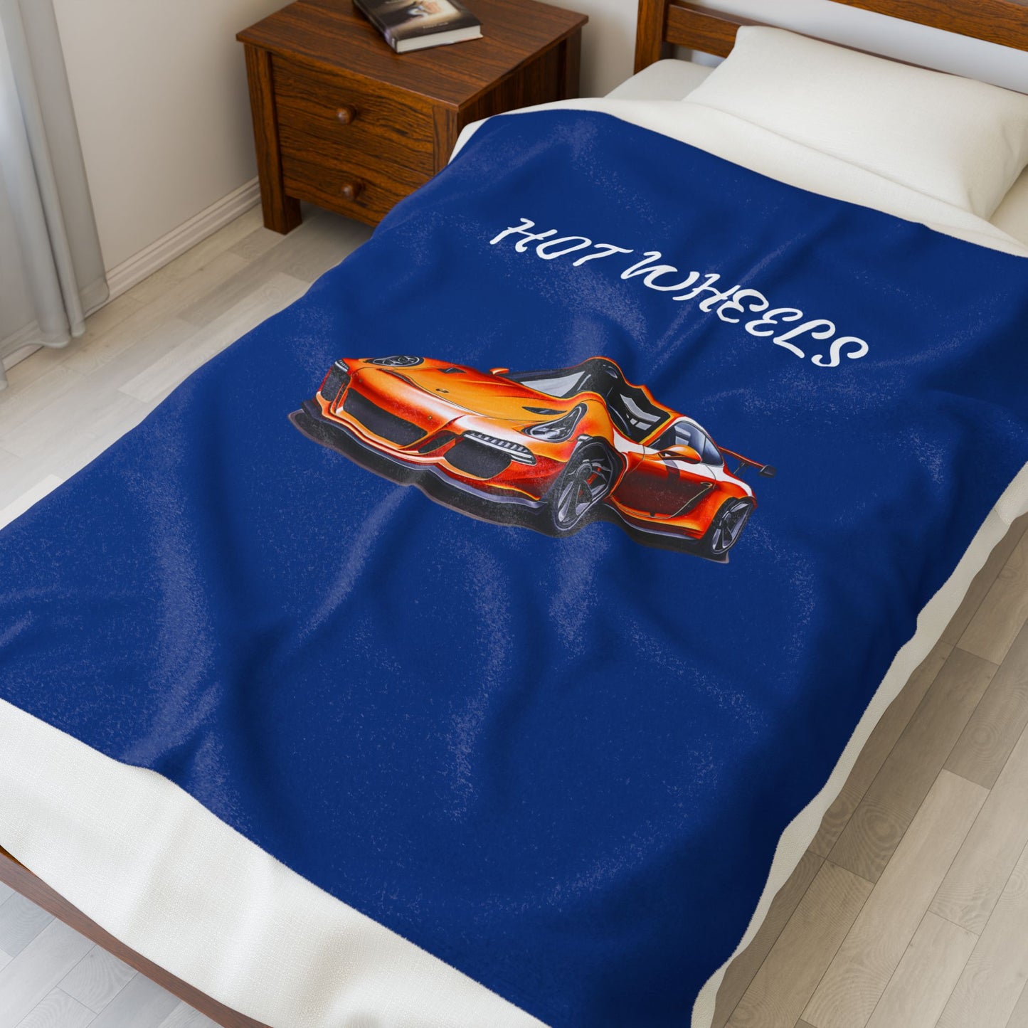 Princess Grace  Hot Wheels Velveteen Plush Blanket   Cozy Car themed Throw for Car Lovers
