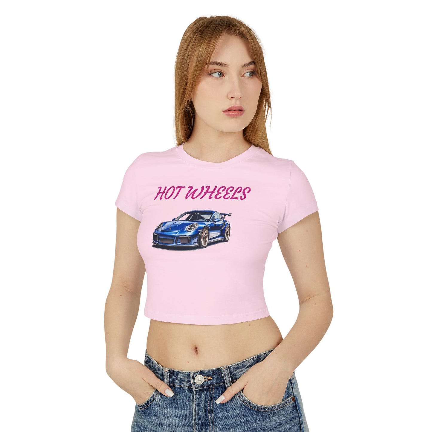 Princess Grace  Hot Wheels Women's Baby Tee Fun Retro Auto Graphic T-Shirt