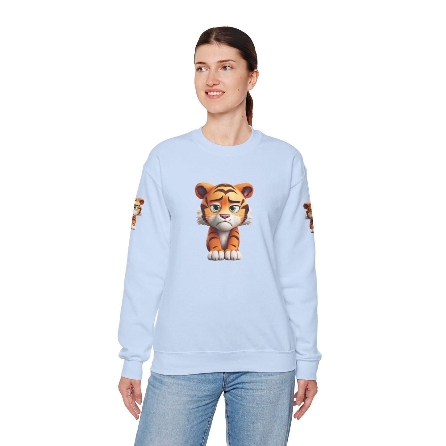 Princess Grace  Cute Tiger Graphic Unisex Crewneck Sweatshirt