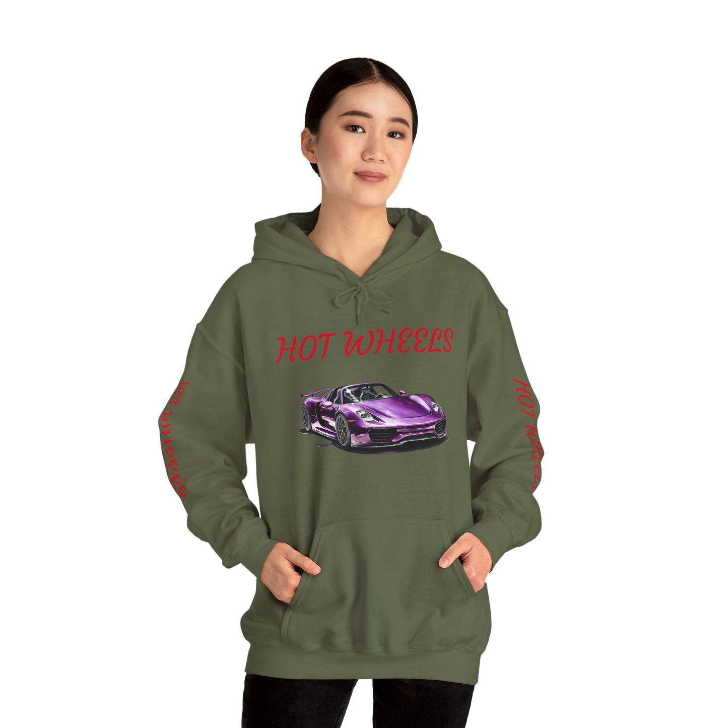 Princess Grace  Unisex Heavy Blend Hooded Sweatshirt  Hot Wheels Purple Sports Car